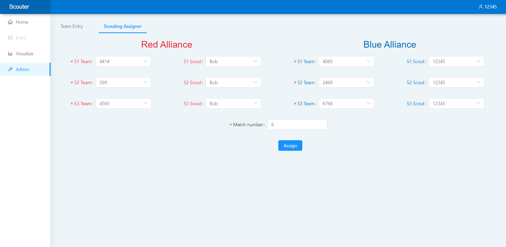 Image of admin panel 1